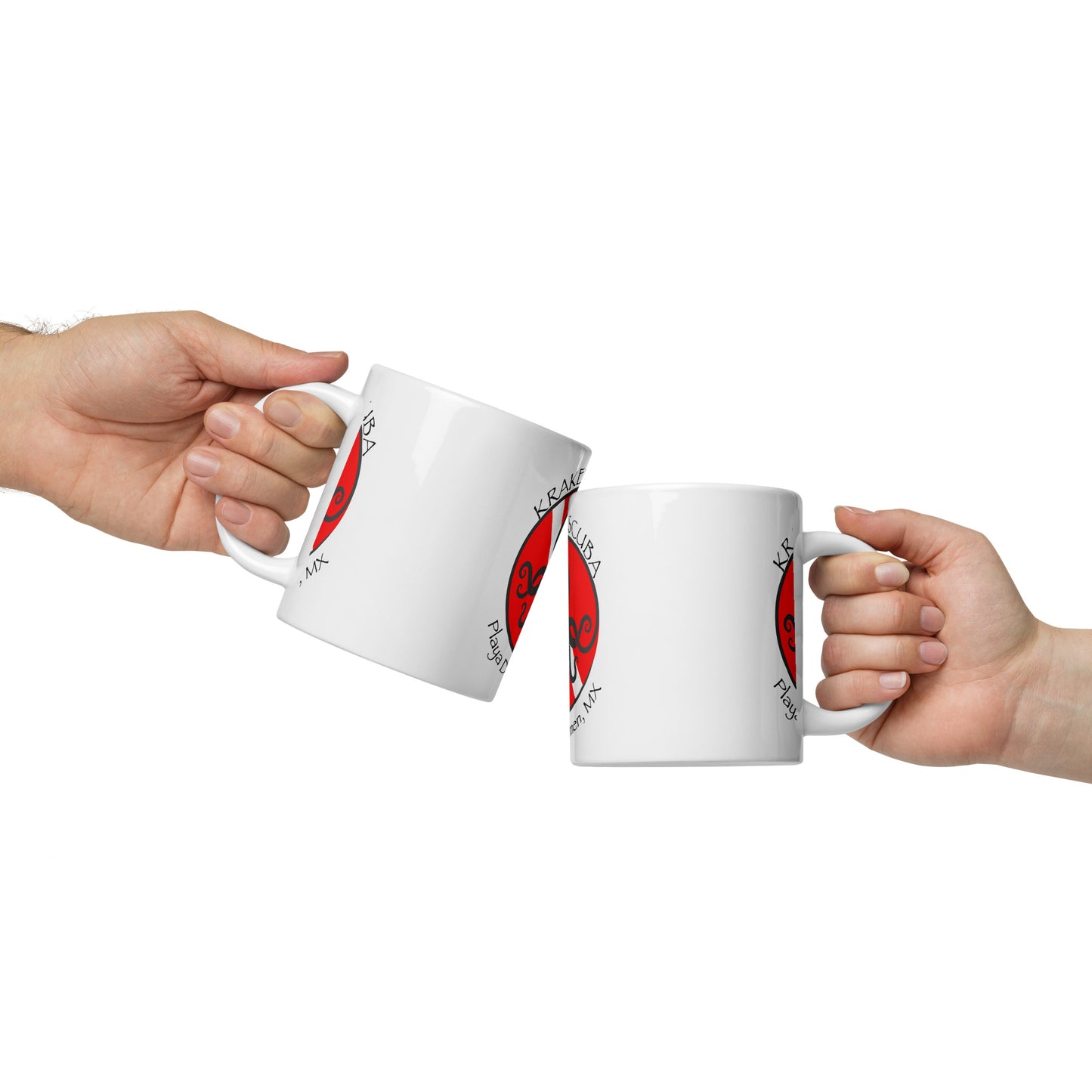 White glossy mug