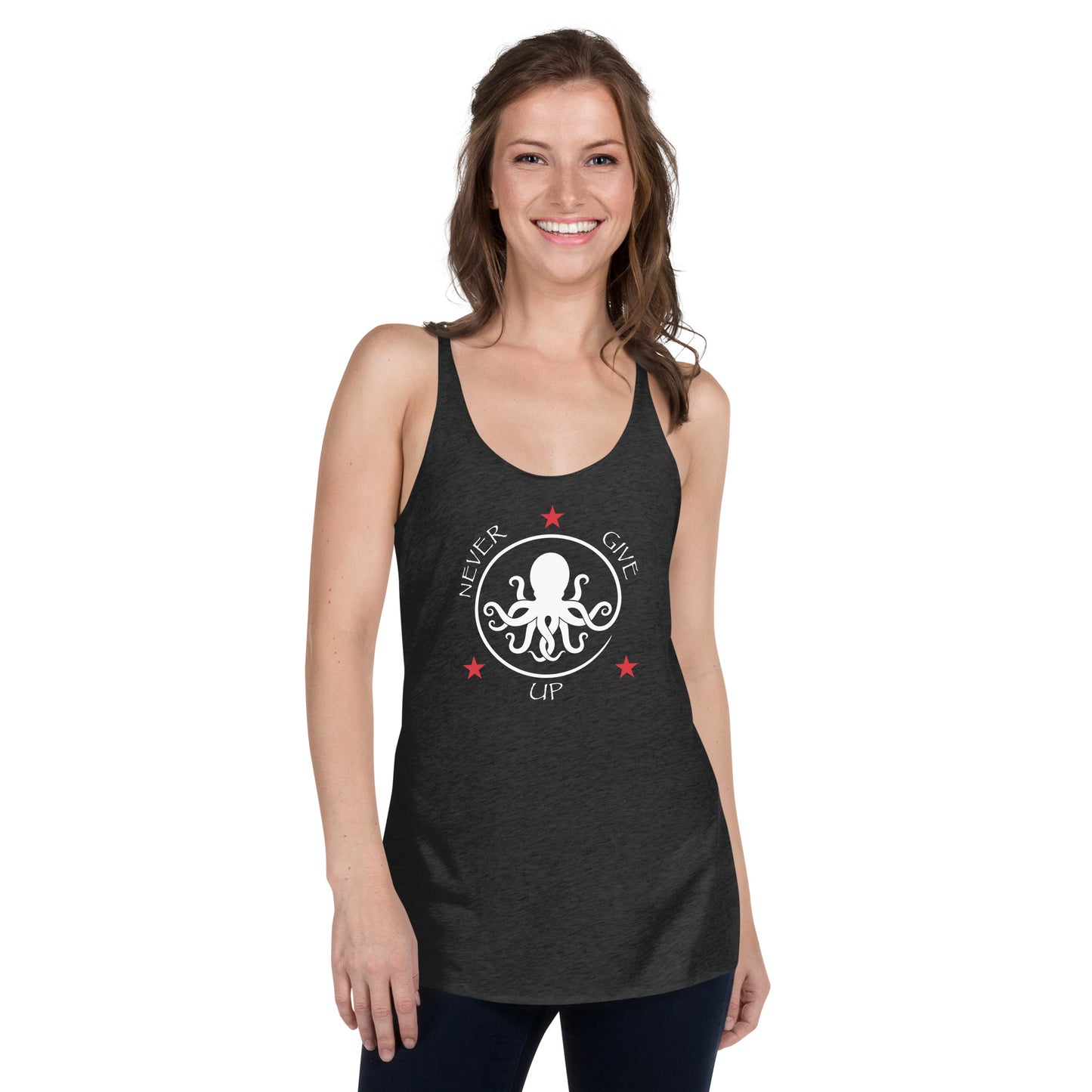 Women's "Never Give Up" Racerback Tank