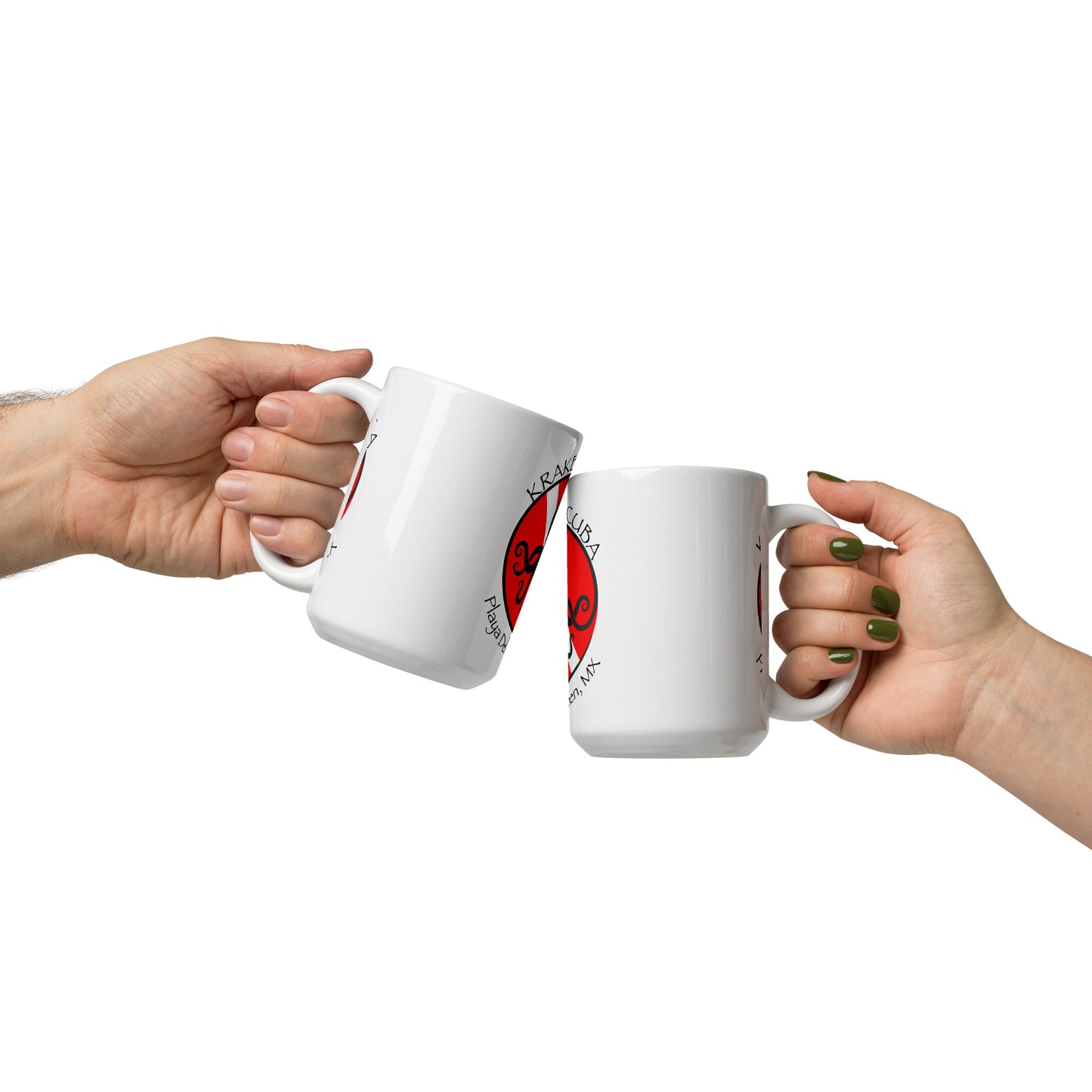 White glossy mug